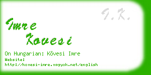 imre kovesi business card